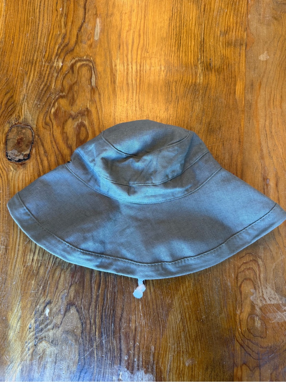 Scala Olive Green Large Brim Cotton Bucket Hat with Drawcord - Picture 3 of 4